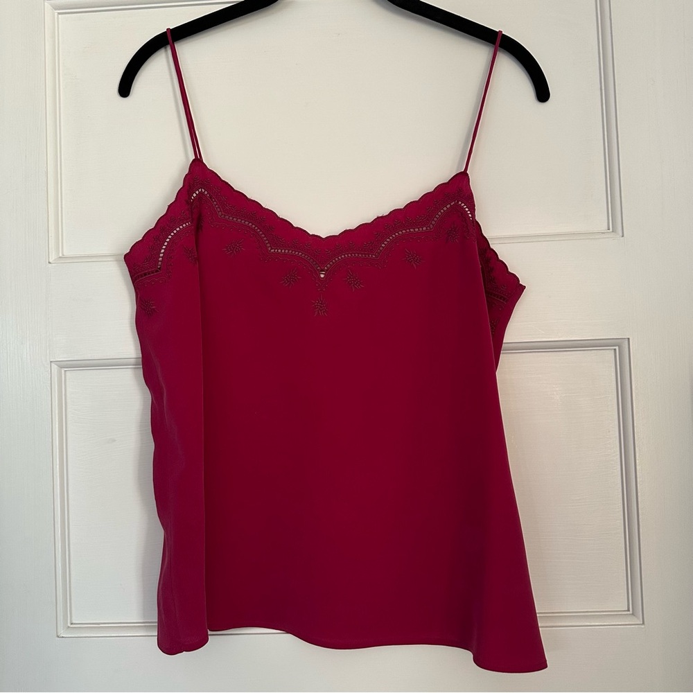 Sezane Palma Cami Tank Top in Bouganvillier